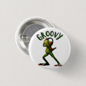 Groovy Green Frog Button (Vorne & Hinten)