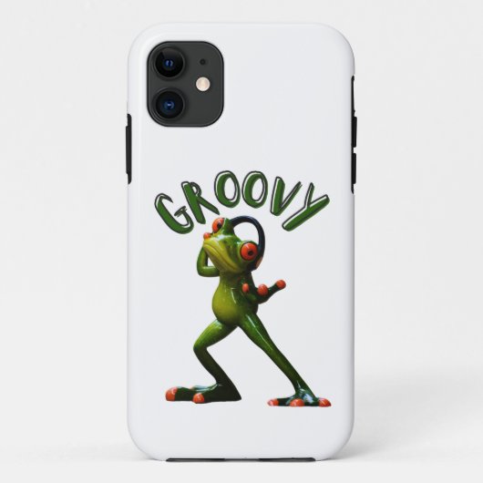 Groovy Green Frog Case-Mate iPhone Hülle (Rückseite)