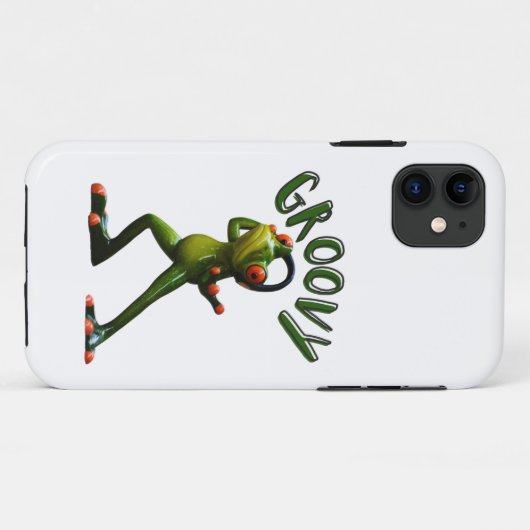 Groovy Green Frog Case-Mate iPhone Hülle (Rückseite (Horizontal))