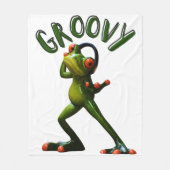 Groovy Green Frog Fleecedecke (Vorderseite)