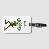 Groovy Green Frog Gepäckanhänger (Vorderseite (Horizontal))