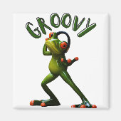 Groovy Green Frog Magnet (Vorne)