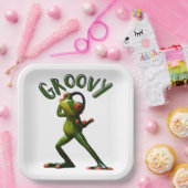 Groovy Green Frog Pappteller (Party)