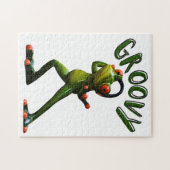 Groovy Green Frog Puzzle (Horizontal)