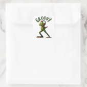 Groovy Green Frog Quadratischer Aufkleber (Tasche)