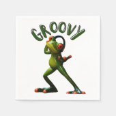 Groovy Green Frog Serviette (Vorderseite)