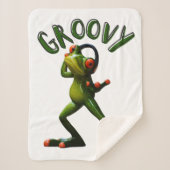 Groovy Green Frog Sherpadecke (Vorderseite)