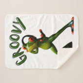 Groovy Green Frog Sherpadecke (Vorderseite (Horizontal))