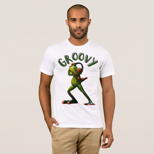 Groovy Green Frog T-Shirt (Vorne ganz)