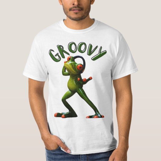 Groovy Green Frog T-Shirt (Vorderseite)
