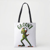 Groovy Green Frog Tasche (Vorderseite)