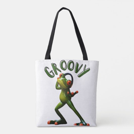 Groovy Green Frog Tasche (Rückseite)