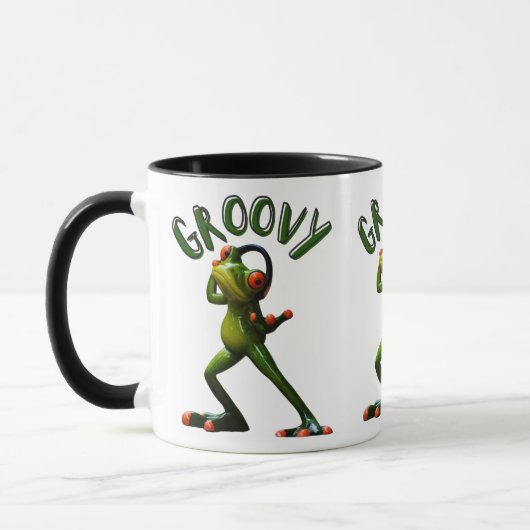 Groovy Green Frog Tasse (Links)
