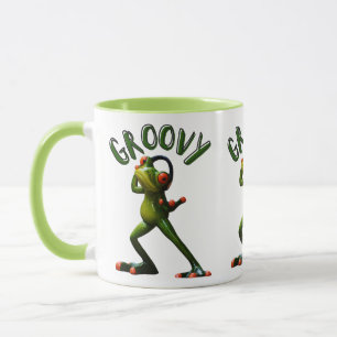 Groovy Green Frog Tasse