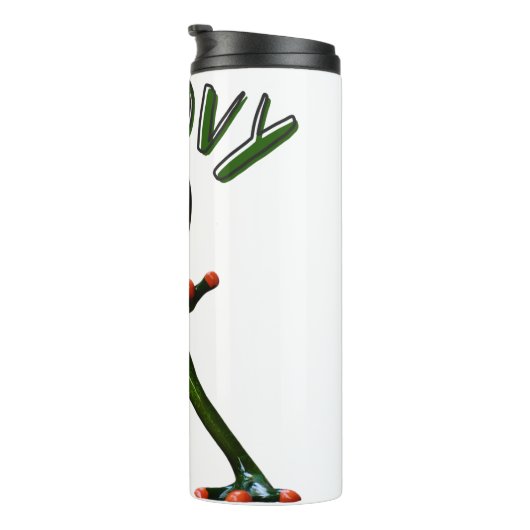 Groovy Green Frog Thermosbecher (Nach rechts gedreht)