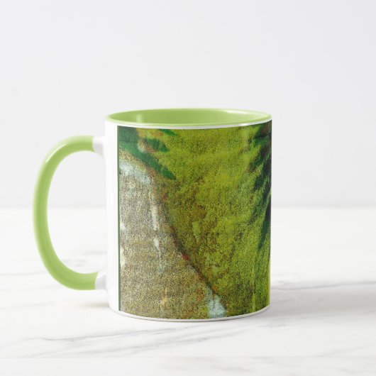 Groovy Green Kiwi Gefärbte Krawatte Tasse (Links)