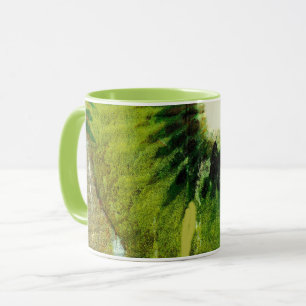 Groovy Green Kiwi Gefärbte Krawatte Tasse