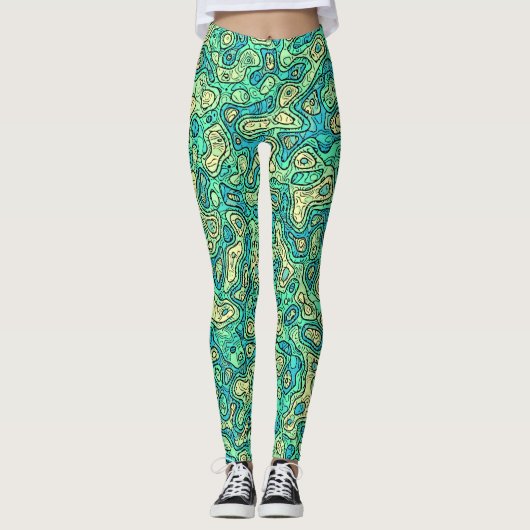 Groovy Green Leggings (Vorderseite)