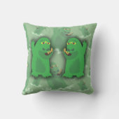 Groovy Green Monster Pals Kissen (Rückseite)