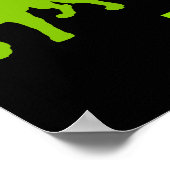 Groovy Green Möpsen Poster (Ecke)