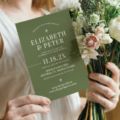 Groovy Green Retro 70er Wedding Einladung