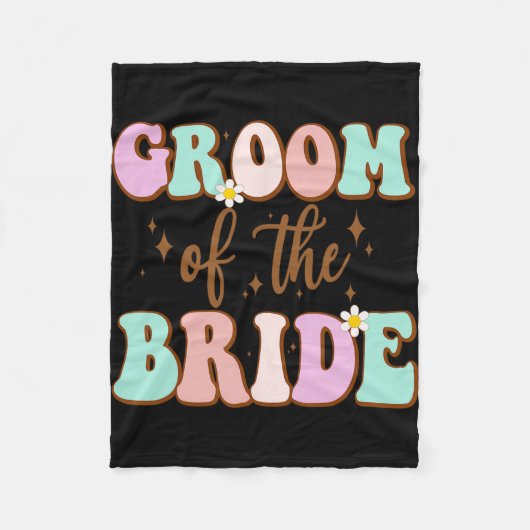 Groovy Groom der Polterabend Mama von Bride Fleecedecke (Vorderseite)