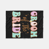 Groovy Groom der Polterabend Mama von Bride Fleecedecke (Vorderseite (Horizontal))