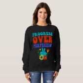Groovy Growth Mindset Lehrer Zurück zur Schule Pro Sweatshirt (Vorne ganz)