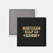 Groovy Growth Mindset Positive Retro Lehrer Byck Magnet (Vorderseite/Rückseite)