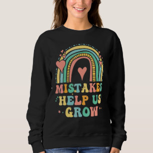 Groovy Growth Mindset Positive Retro Lehrer Rücken Sweatshirt