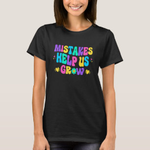 Groovy Growth Mindset Positive Retro Lehrer Rücken T-Shirt