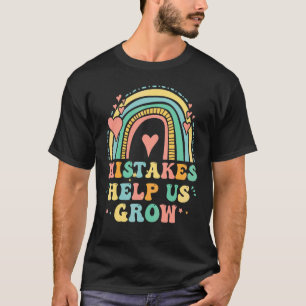 Groovy Growth Mindset Positive Retro Lehrer Rücken T-Shirt