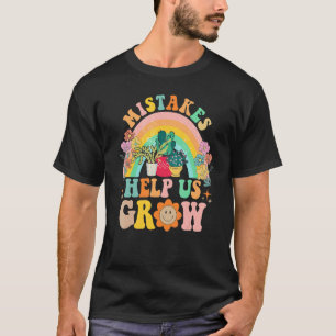 Groovy Growth Mindset Positive Retro Lehrer Rücken T-Shirt