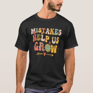 Groovy Growth Mindset Positive Retro Lehrer Rücken T-Shirt