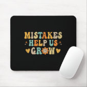 Groovy Growth Mindset Positive Retro-Lehrer zurück Mousepad (Mit Mouse)