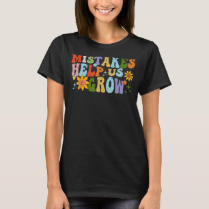 Groovy Growth Mindset Positive Retro-Lehrer zurück T-Shirt