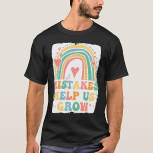 Groovy Growth Mindset Positive Retro-Lehrer zurück T-Shirt