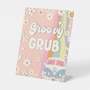 Groovy Grub Birthday Party Food Table Sign Sockelschild