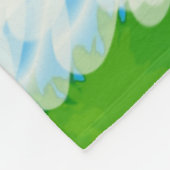 Groovy grün-blauer Krawatten-Strudel Fleecedecke (Ecke)