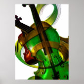 Groovy, grüne Violine Poster (Vorne)