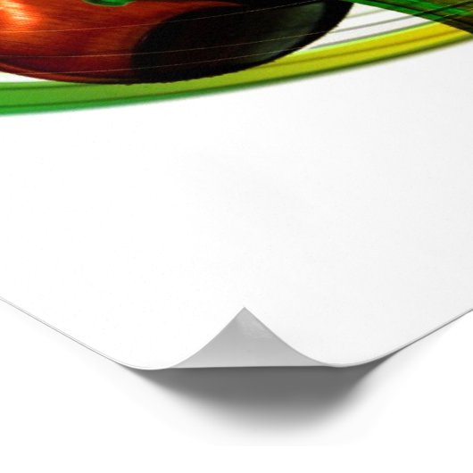 Groovy, grüne Violine Poster (Ecke)