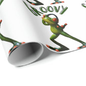 Groovy Grüner Frosch Geschenkpapier (Rolleneckpunkt)