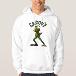 Groovy Grüner Frosch Hoodie