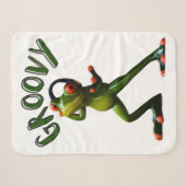 Groovy Grüner Frosch Sherpadecke (Vorderseite (Horizontal))