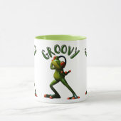 Groovy Grüner Frosch Tasse (Zentrum)