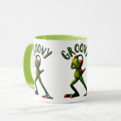 Groovy Grüner Frosch Tasse (Vorderseite Links)