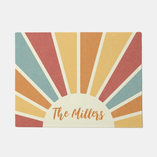 Groovy Grunge Retro-Design Fußmatte (Vorderseite)