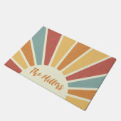 Groovy Grunge Retro-Design Fußmatte (Schrägansicht)