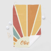 Groovy Grunge Retro-Design Golfhandtuch (Insitu)