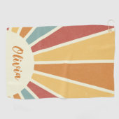 Groovy Grunge Retro-Design Golfhandtuch (Horizontal)